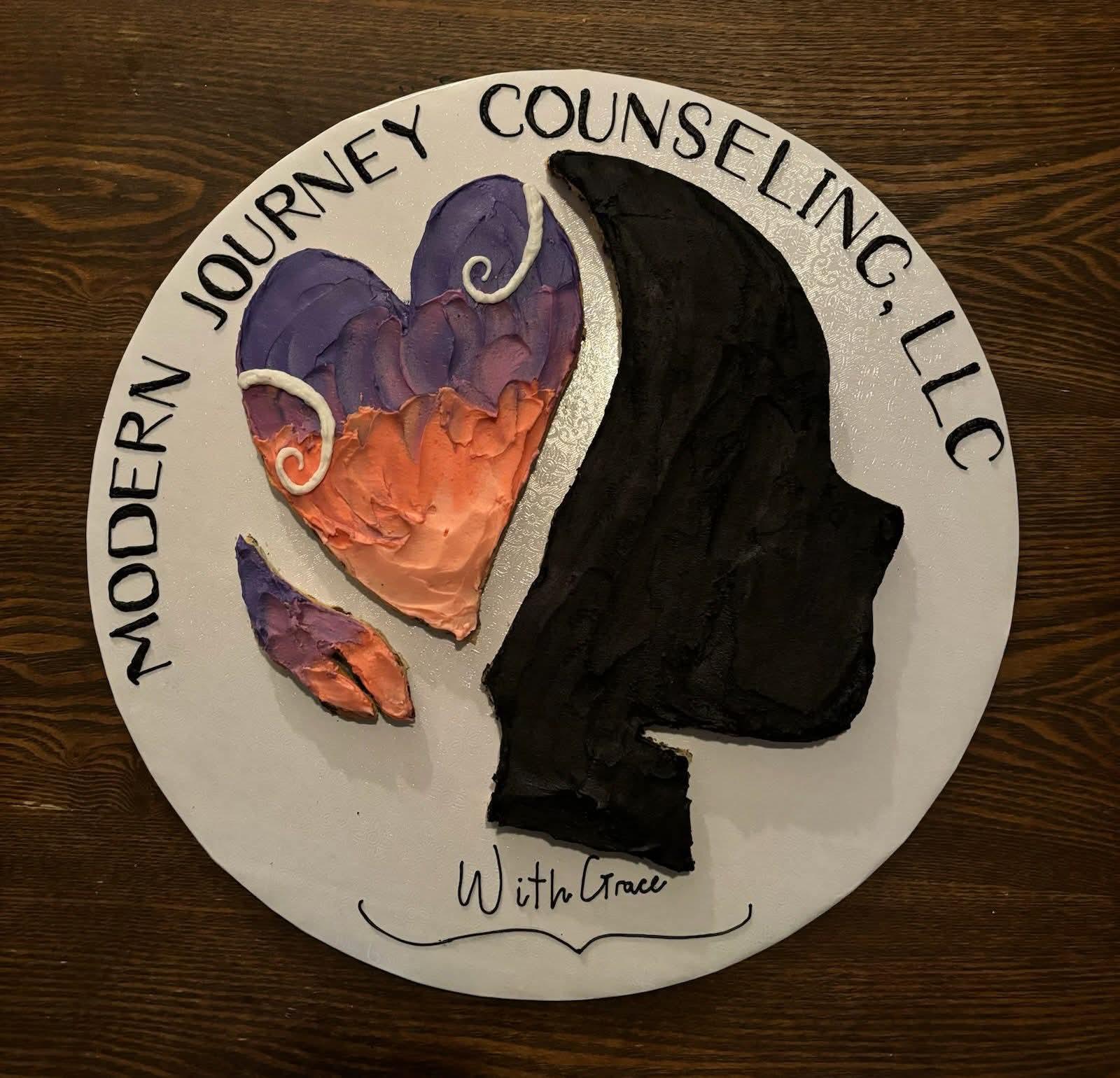 Modern Journey Counseling LLC custom logo cookie